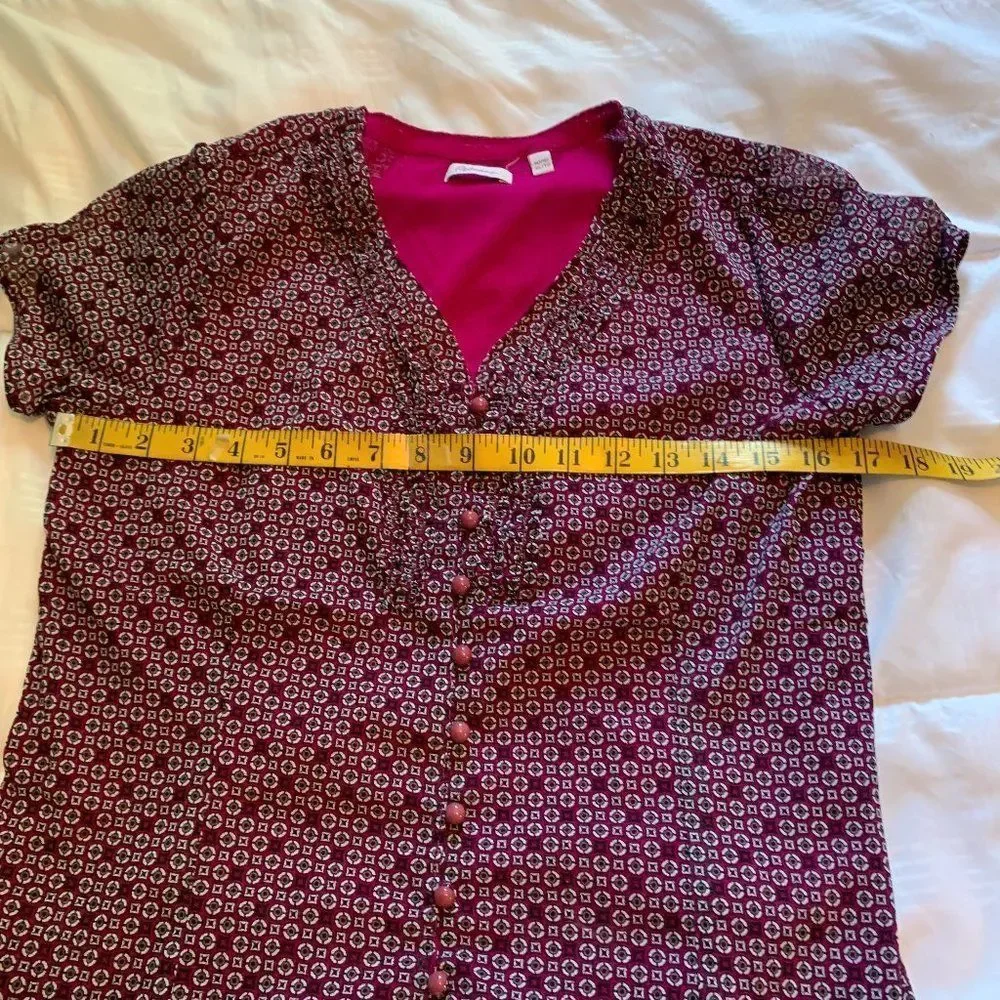 Pretty maroon Blouse, Size XL fits M - Picture 6 of 12